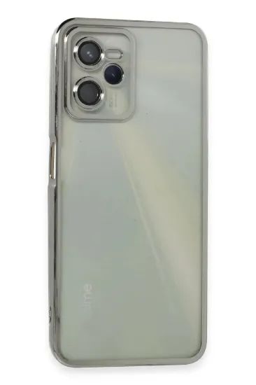 Newface Realme C35 Kılıf Razer Lensli Silikon - Gümüş resmi