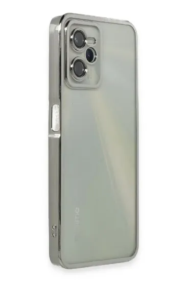 Newface Realme C35 Kılıf Razer Lensli Silikon - Gümüş resmi