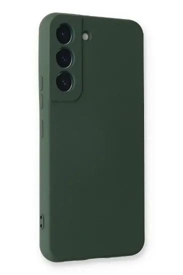 Newface Samsung Galaxy S22 Plus Kılıf Nano içi Kadife Silikon - Koyu Yeşil resmi