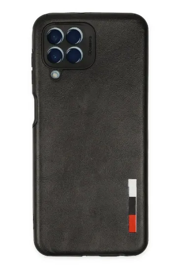 Newface Samsung Galaxy M33 Kılıf Loop Deri Silikon - Siyah resmi