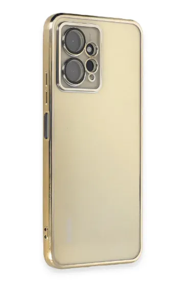 Newface Xiaomi Redmi Note 12 4G Kılıf Razer Lensli Silikon - Gold resmi