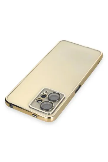 Newface Xiaomi Redmi Note 12 4G Kılıf Razer Lensli Silikon - Gold resmi