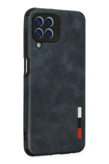 Newface Samsung Galaxy M33 Kılıf Loop Deri Silikon - Lacivert resmi