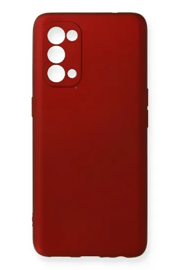 Newface Oppo Reno 5 Kılıf First Silikon - Bordo resmi
