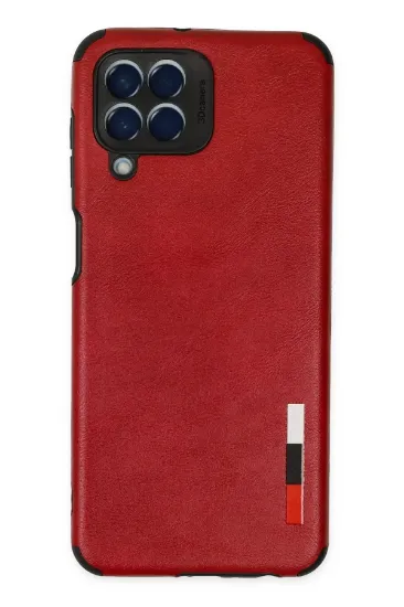 Newface Samsung Galaxy M33 Kılıf Loop Deri Silikon - Kırmızı resmi