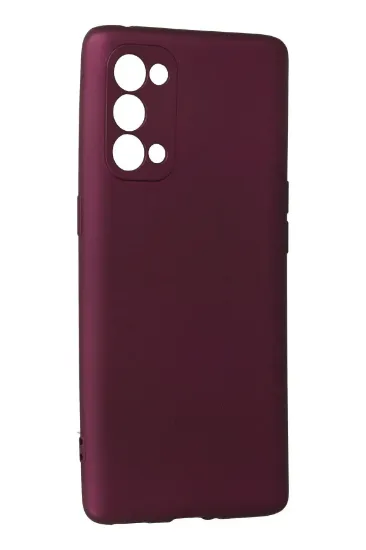 Newface Oppo Reno 5 Kılıf First Silikon - Mürdüm resmi