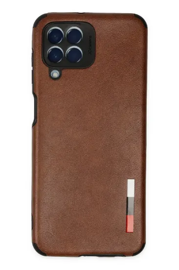 Newface Samsung Galaxy M33 Kılıf Loop Deri Silikon - Kahverengi resmi