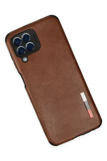 Newface Samsung Galaxy M33 Kılıf Loop Deri Silikon - Kahverengi resmi