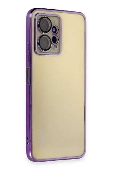 Newface Xiaomi Redmi Note 12 4G Kılıf Razer Lensli Silikon - Mor resmi