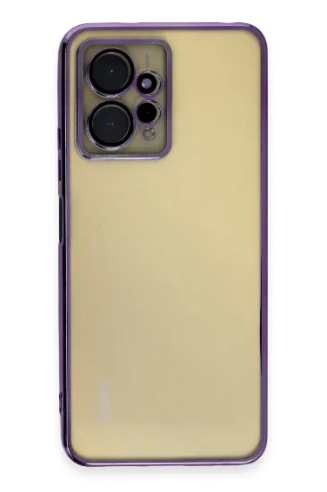 Newface Xiaomi Redmi Note 12 4G Kılıf Razer Lensli Silikon - Mor resmi