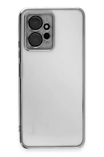 Newface Xiaomi Redmi Note 12 4G Kılıf Razer Lensli Silikon - Gümüş resmi