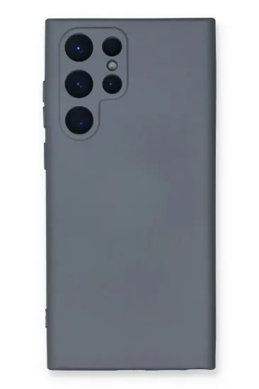 Newface Samsung Galaxy S22 Ultra Kılıf Nano içi Kadife Silikon - Gri resmi