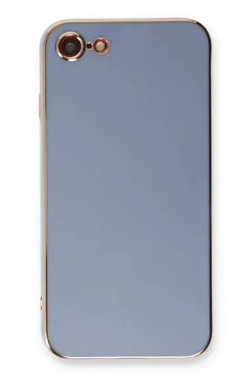Newface iPhone 7 Kılıf Volet Silikon - Mavi resmi
