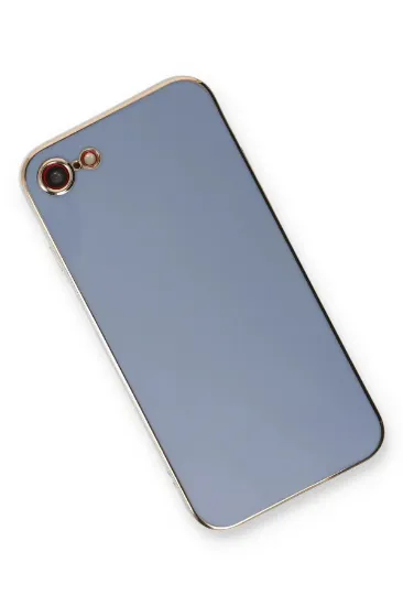 Newface iPhone 7 Kılıf Volet Silikon - Mavi resmi