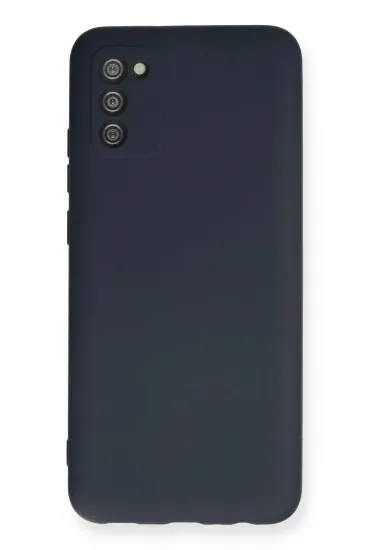 Newface Samsung Galaxy A02S Kılıf Nano içi Kadife Silikon - Lacivert resmi