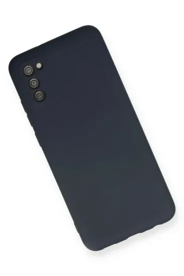 Newface Samsung Galaxy A02S Kılıf Nano içi Kadife Silikon - Lacivert resmi