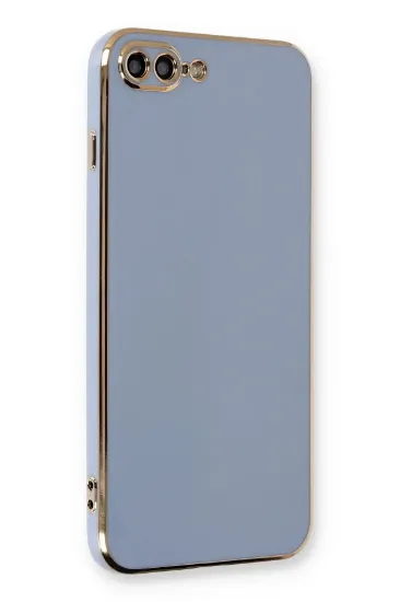 Newface iPhone 7 Plus Kılıf Volet Silikon - Mavi resmi