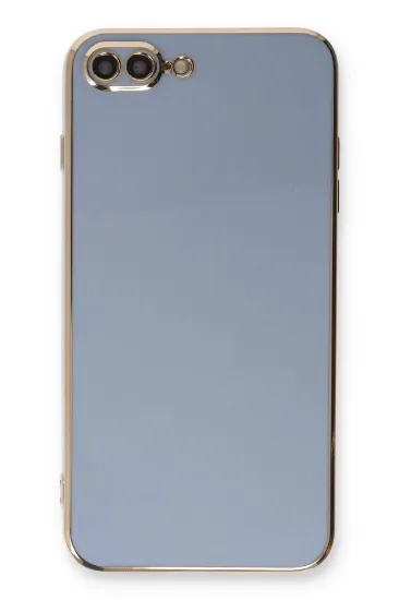 Newface iPhone 7 Plus Kılıf Volet Silikon - Mavi resmi