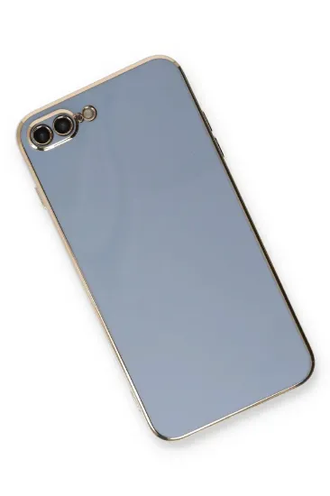 Newface iPhone 7 Plus Kılıf Volet Silikon - Mavi resmi