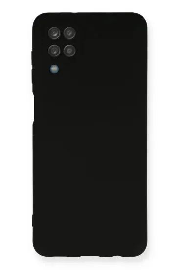 Newface Samsung Galaxy A12 Kılıf Nano içi Kadife Silikon - Siyah resmi