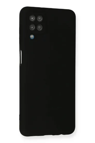 Newface Samsung Galaxy A12 Kılıf Nano içi Kadife Silikon - Siyah resmi