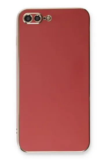 Newface iPhone 7 Plus Kılıf Volet Silikon - Kırmızı resmi