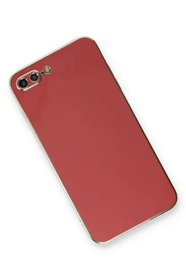Newface iPhone 7 Plus Kılıf Volet Silikon - Kırmızı resmi