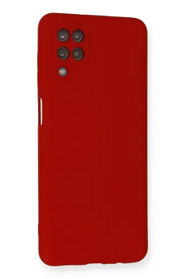 Newface Samsung Galaxy A12 Kılıf Nano içi Kadife Silikon - Kırmızı resmi