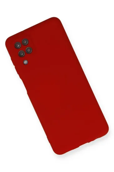 Newface Samsung Galaxy A12 Kılıf Nano içi Kadife Silikon - Kırmızı resmi
