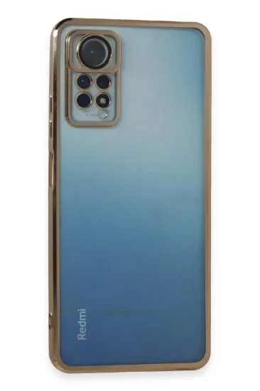Newface Xiaomi Redmi Note 12 Pro 4G Kılıf Razer Lensli Silikon - Gold resmi