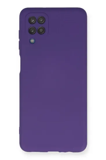 Newface Samsung Galaxy A12 Kılıf Nano içi Kadife Silikon - Mor resmi