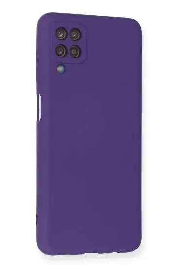 Newface Samsung Galaxy A12 Kılıf Nano içi Kadife Silikon - Mor resmi