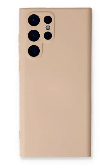 Newface Samsung Galaxy S22 Ultra Kılıf Nano içi Kadife Silikon - Pudra resmi