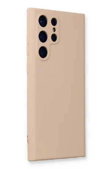 Newface Samsung Galaxy S22 Ultra Kılıf Nano içi Kadife Silikon - Pudra resmi