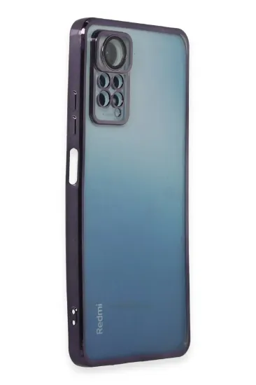 Newface Xiaomi Redmi Note 12 Pro 4G Kılıf Razer Lensli Silikon - Mor resmi
