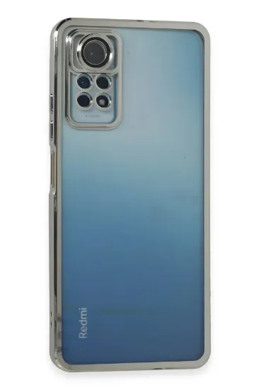Newface Xiaomi Redmi Note 12 Pro 4G Kılıf Razer Lensli Silikon - Gümüş resmi