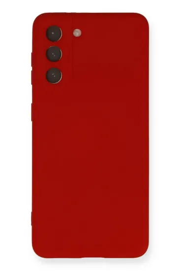 Newface Samsung Galaxy S21 Kılıf Nano içi Kadife Silikon - Kırmızı resmi
