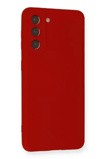 Newface Samsung Galaxy S21 Kılıf Nano içi Kadife Silikon - Kırmızı resmi
