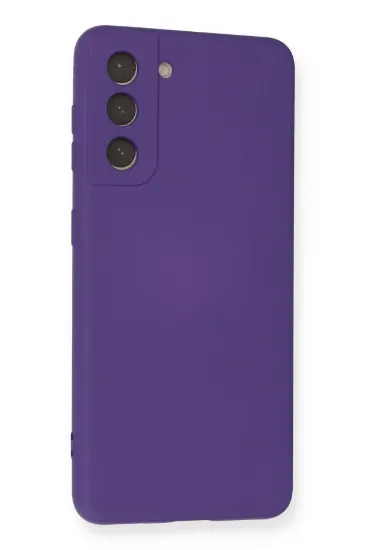 Newface Samsung Galaxy S21 Kılıf Nano içi Kadife Silikon - Mor resmi