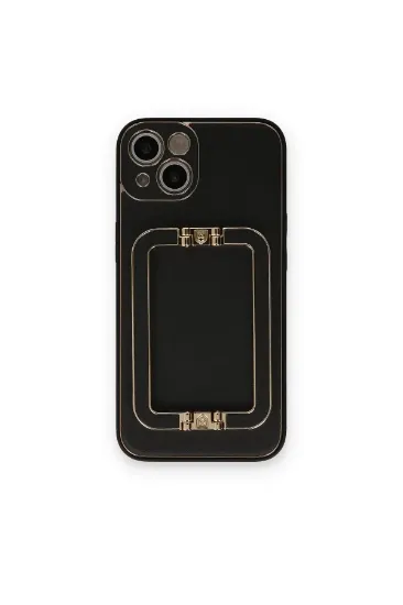 Newface iPhone 14 Kılıf Coco Elit Kapak - Siyah resmi