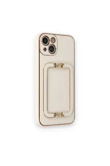 Newface iPhone 14 Kılıf Coco Elit Kapak - Beyaz resmi