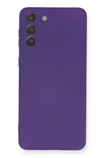 Newface Samsung Galaxy S21 Plus Kılıf Nano içi Kadife Silikon - Mor resmi