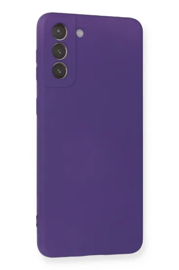 Newface Samsung Galaxy S21 Plus Kılıf Nano içi Kadife Silikon - Mor resmi