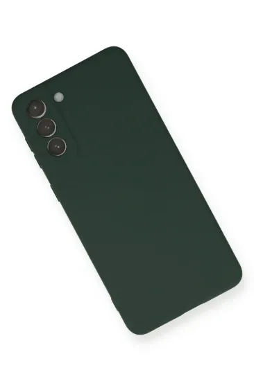 Newface Samsung Galaxy S21 Plus Kılıf Nano içi Kadife Silikon - Koyu Yeşil resmi