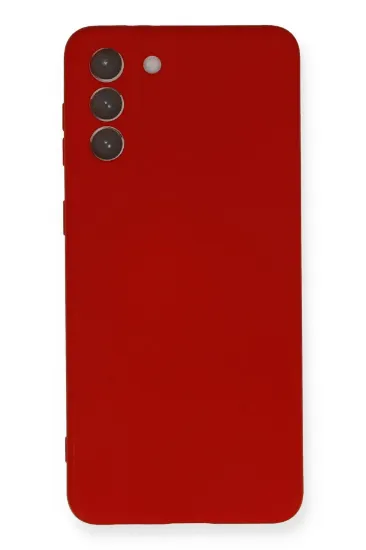 Newface Samsung Galaxy S21 Plus Kılıf Nano içi Kadife Silikon - Kırmızı resmi