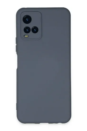 Newface Vivo Y21S Kılıf Nano içi Kadife Silikon - Gri resmi
