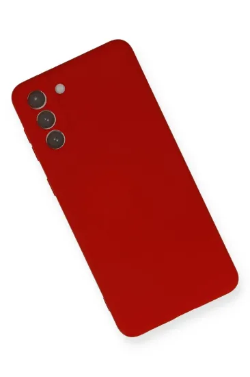 Newface Samsung Galaxy S21 Plus Kılıf Nano içi Kadife Silikon - Kırmızı resmi
