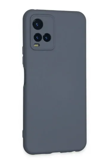 Newface Vivo Y21S Kılıf Nano içi Kadife Silikon - Gri resmi