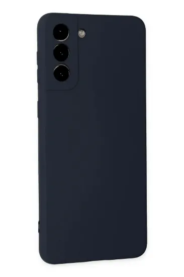 Newface Samsung Galaxy S21 Plus Kılıf Nano içi Kadife Silikon - Lacivert resmi