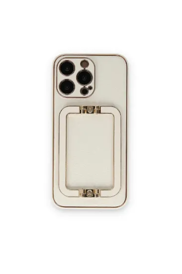 Newface iPhone 14 Pro Kılıf Coco Elit Kapak - Beyaz resmi